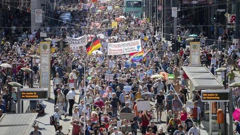 Germany: Activists stage protests against COVID-19 curbs, social distancing rules Germany