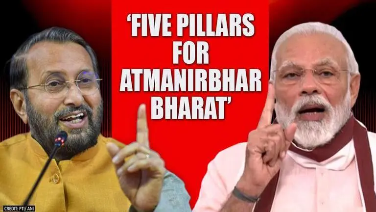 PM Modi's '5 pillars of Aatmanirbhar Bharat' emphasised by I&B Min Prakash Javadekar Stimulus package