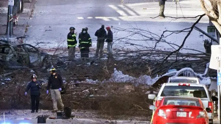 Police camera captures moment of Nashville blast
