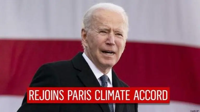 'We're back in the Paris Climate Agreement': Biden announces just hours into presidency Joe Biden