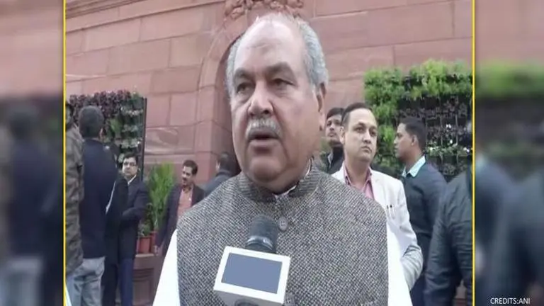 Agriculture Minister Narendra Singh Tomar praises President's address in Parliament Union Minister