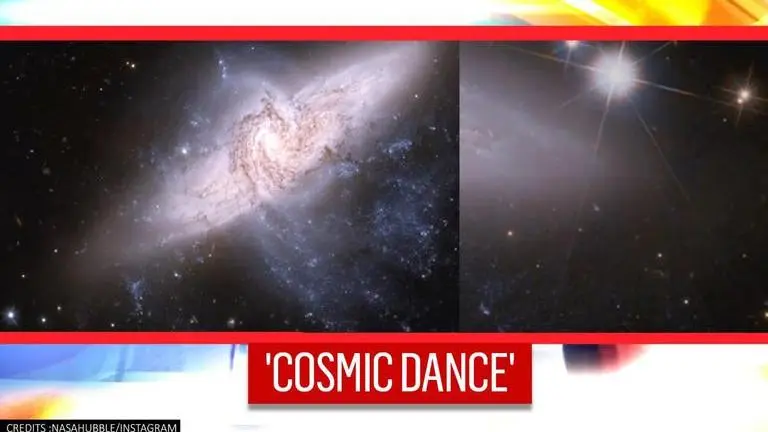 'Locked in cosmic dance': NASA shares visuals of two distant galaxies in close alignment NASA