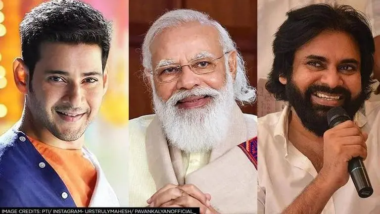 PM Modi turns 71: Mahesh Babu, Pawan Kalyan, other South Indian celebs wish PM on b'day Mahesh Babu, PM Modi, Pawan kalyan