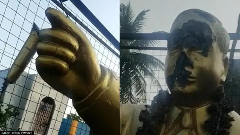 AMBEDKAR STATUE VANDALISED
