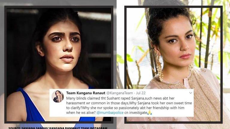 Sanjana Sanghi strikes back at Team Kangana on Sushant's #MeToo row ...