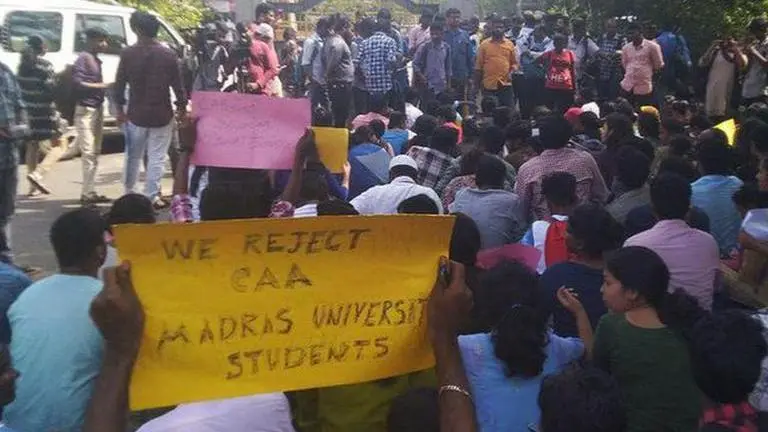 CAA: Around 20 protesting Madras University students 'brought outside' campus Madras University