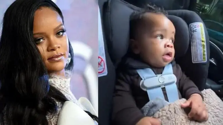 Rihanna gives first glimpse of her baby boy, fans say he looks like mommy | WATCH Rihanna