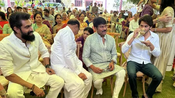 Mahesh Babu, Chiranjeevi, Karthi Attend Venkatesh's Daughter Havyavahini's Wedding | Photos Mahesh Babu, Chiranjeevi, Rana Daggubati