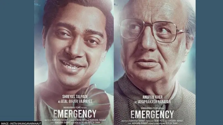 ‘Emergency' stars Anupam Kher as Jayaprakash Narayan, Shreyas to play Atal Bihari Vajpayee Emergency