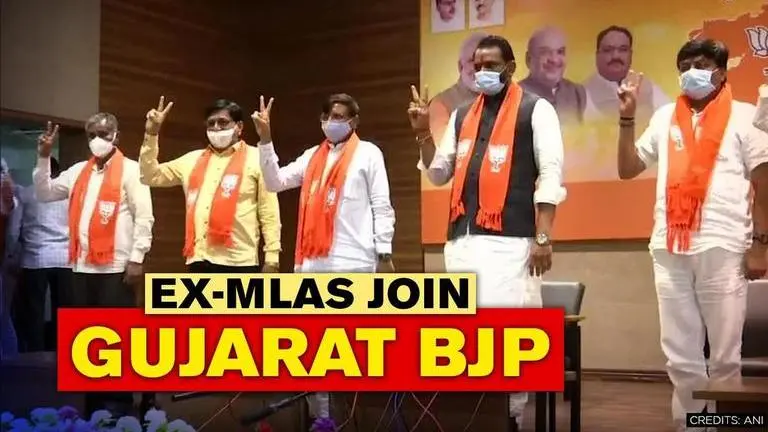 Gujarat: Five ex-MLAs who quit Congress party ahead of Rajya Sabha polls join BJP Gujarat