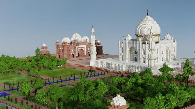 plano de minecraft taj mahal