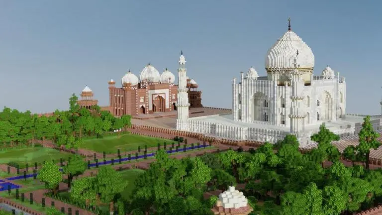 Minecraft recreation of the Taj Mahal in 1:1 ratio goes viral Minecraft recreation of Taj Mahal