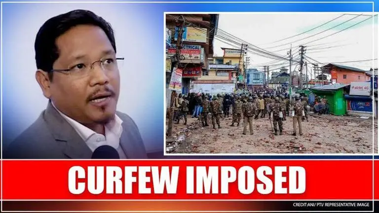 Meghalaya CM Sangma chairs high-level meeting amid clashes, imposes curfew Meghalaya