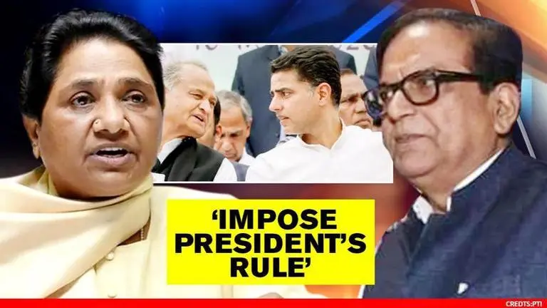 Rajasthan: BSP demands President's rule after issuing whip to MLAs to vote against Gehlot Rajasthan