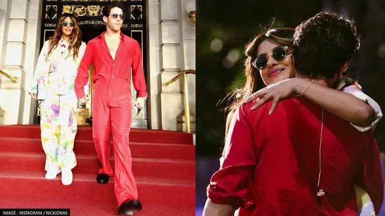 Nick Jonas praises Priyanka Chopra as she hosts Global Citizen Festival; hugs her on stage Nick Jonas, Priyanka Chopra