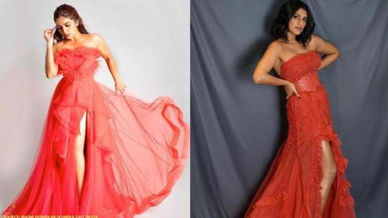 Bhumi Pednekar or Kubbra Sait | Who sported red ruffled slit gown look ...