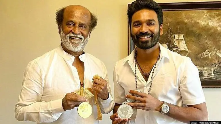 Dhanush gushes about sharing the stage with Rajinikanth while receiving National Award Dhanush