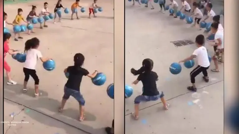 Chinese kindergarten students' impressive basketball routine leaves social media stunned chinese kindergarten