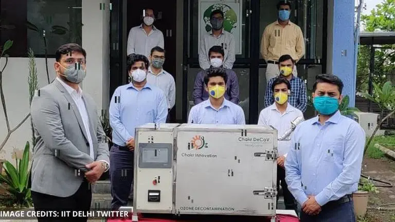 IIT Delhi incubated startup launches N95 masks decontamination device, Chakr DeCoV iit delhi