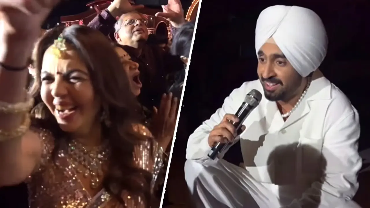 Diljit Dosanjh Takes Lessons In Gujarati From Nita Ambani At Anant's Pre-Wedding Bash