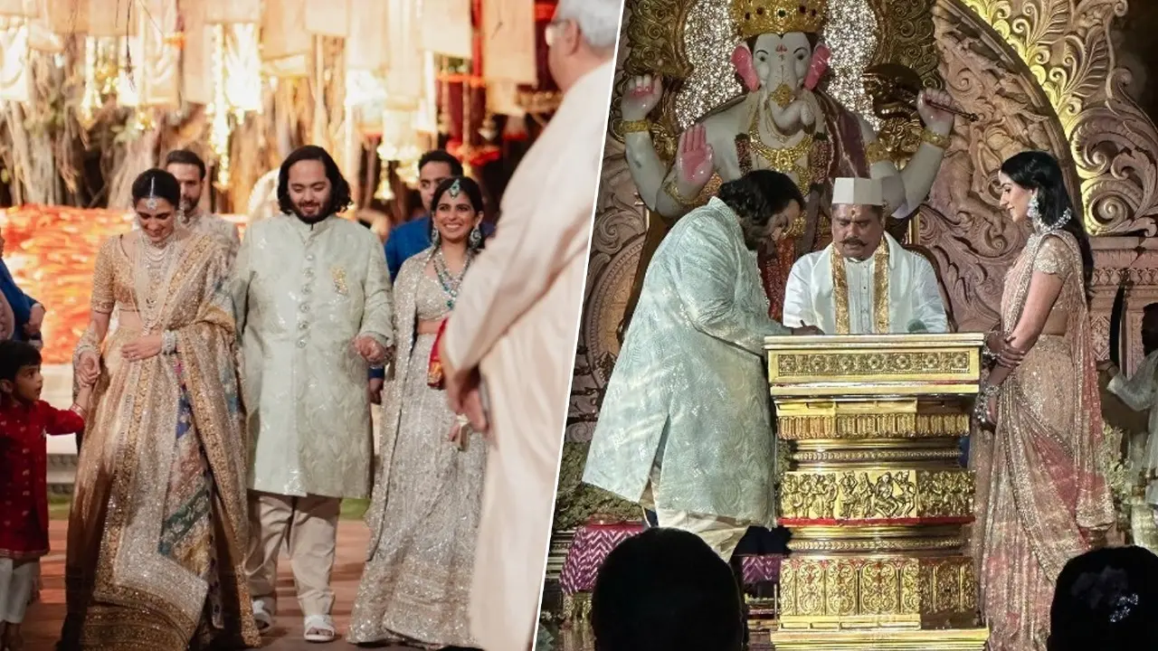 IN PHOTOS: Anant Ambani, Radhika Merchant's Romantic Moments From Pre-wedding Bash Anant Ambani-Radhika Merchant