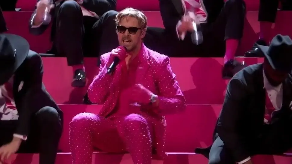 Ryan Gosling Paints Oscars 2024 Pink With Biggest Ever Academy Award Performance On I'm Just Ken Ryan Gosling