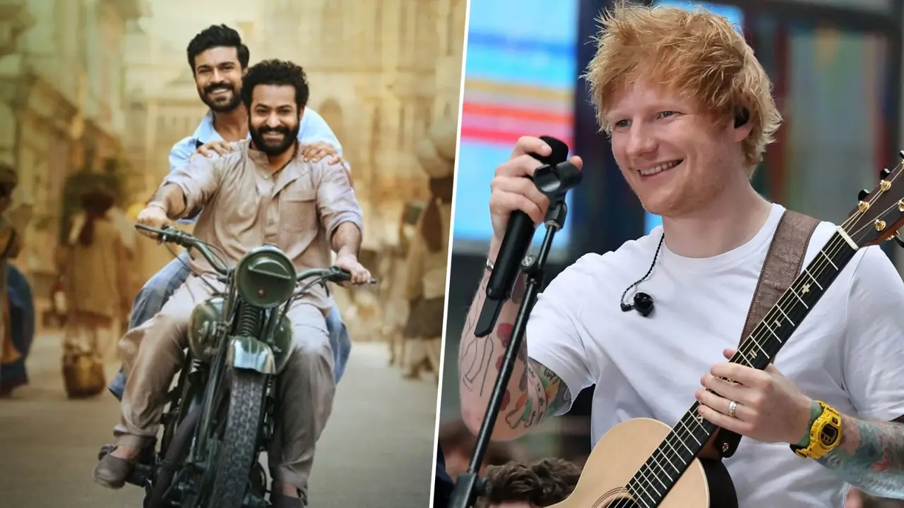 Ed Sheeran Knows More Than Naatu: RRR Makers React As Popstar Praises SS Rajamouli's Film Ed Sheeran, RRR poster