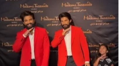 Allu Arjun Unveils His Wax Statue At Madame Tussauds In Dubai