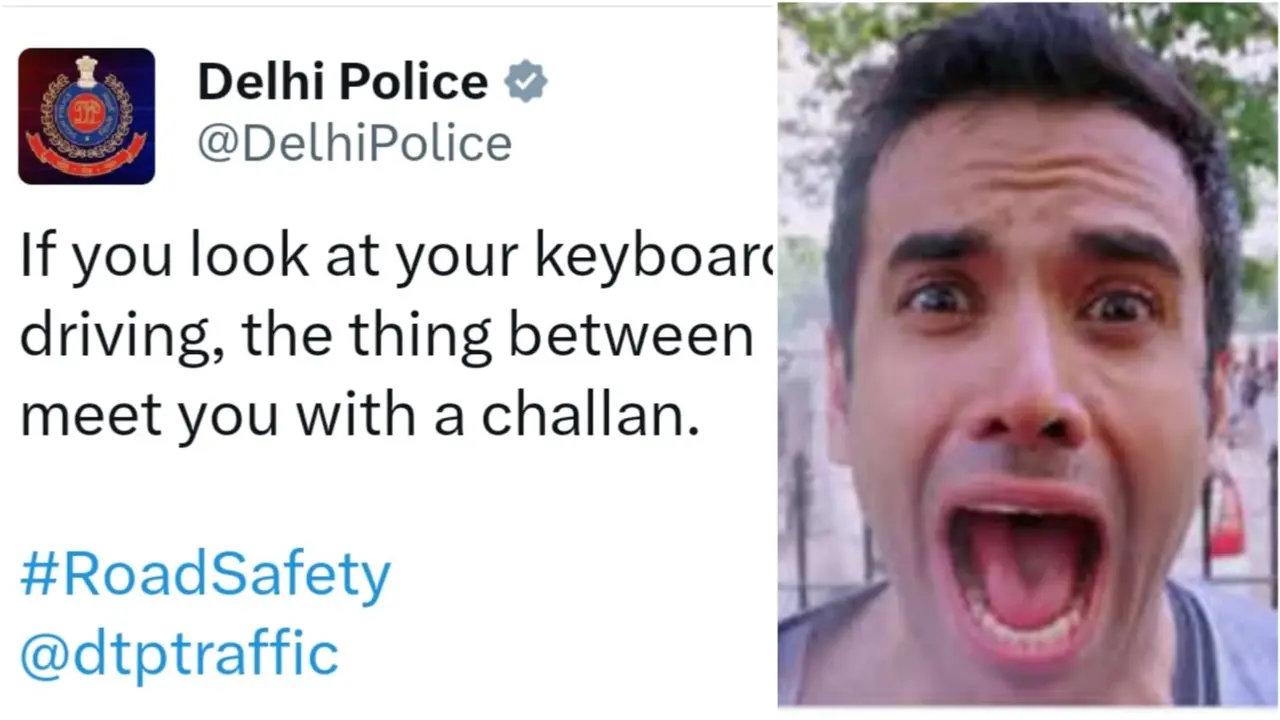 'Look Between X And Y Letters On Keyboard' Goes Viral | Delhi Police Issues A Hilarious Warning 'Look Between X And Y Letters On Keyboard' Goes Viral | Delhi Police Reacts