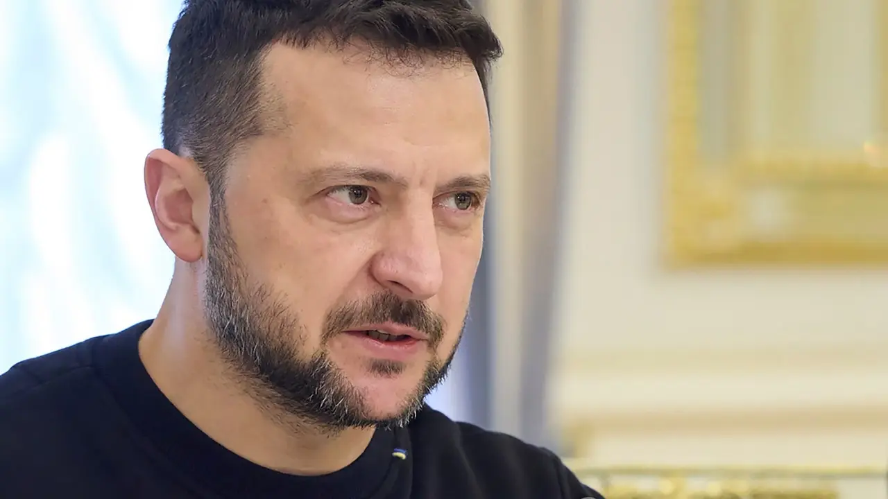 Ukraine's President Volodymyr Zelenskyy speaks during a meeting with U.S. Secretary of State Antony Blinken in Kyiv, Ukraine, May 14, 2024.