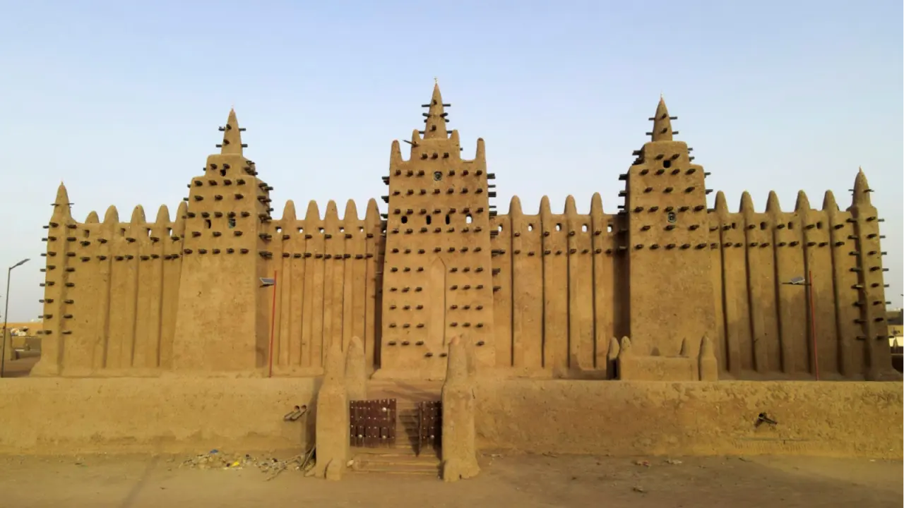 It Was Once a Center of Islamic Learning. Now Mali’s Historic City of Djenné Mourns Lack of Visitors FILE- The world's largest mud-brick building, the Great Mosque of Djenne, Mali, awaits its annual replastering, May 10, 2024.