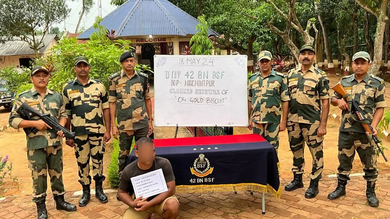 BSF Seizes Drone Near Pakistan Border, Smuggled Gold Bars Near Bangladesh Border BSF seizes gold worth lakhs near India-Bangladesh Border