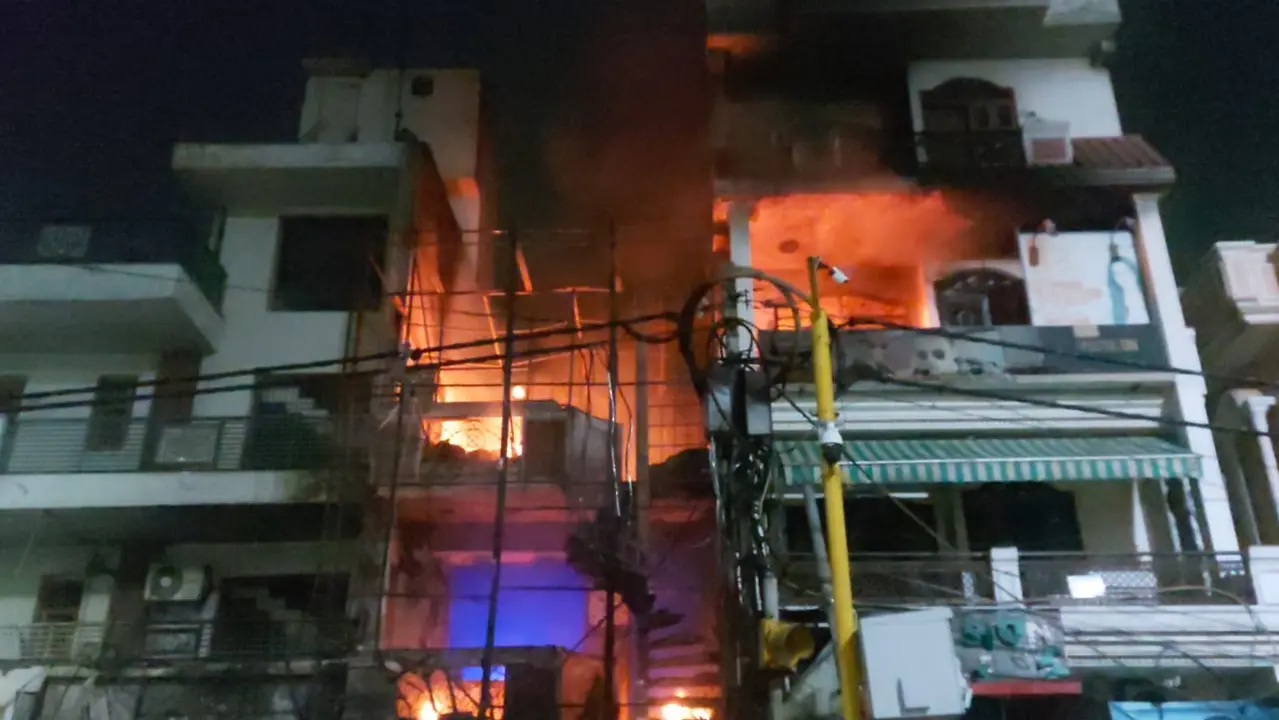 Massive fire at baby care centre in Delhi