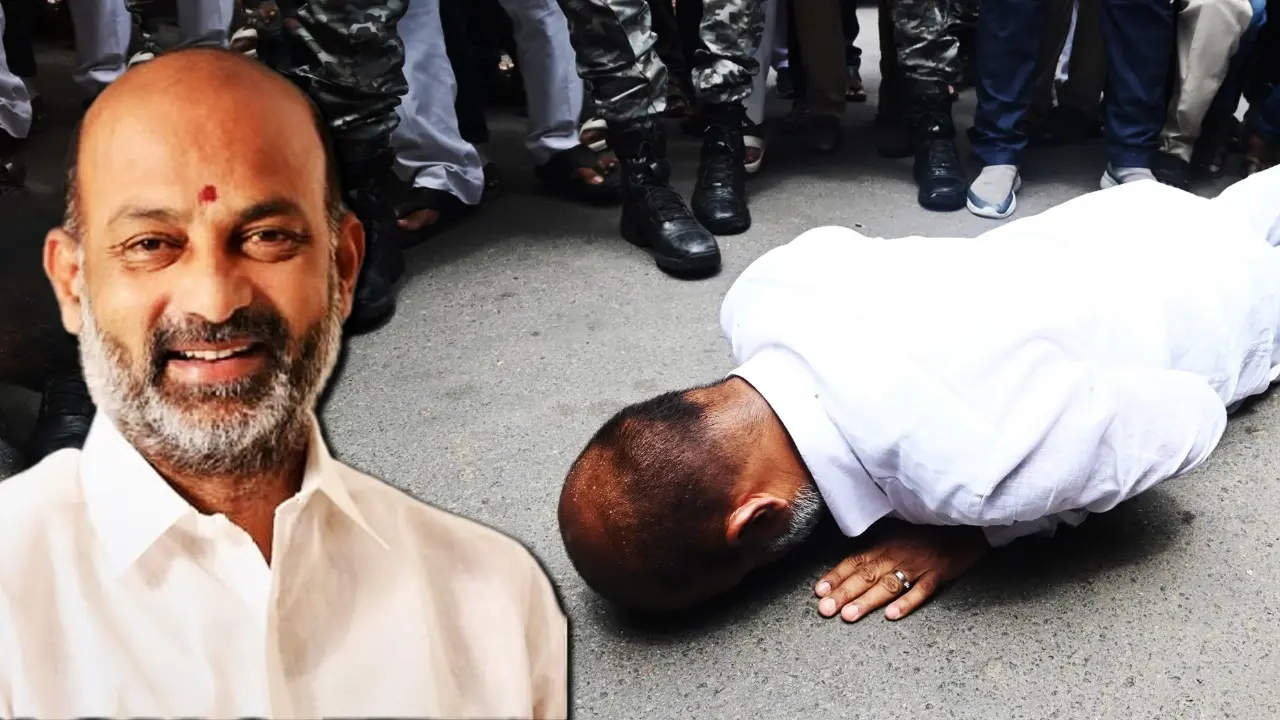 Newly-Appointed Minister Bandi Sanjay Kumar Bows Down on Street After Assuming Charge | VIDEO Newly-Appointed Minister Bandi Sanjay Kumar Bows Down on Street After Assuming Charge | VIDEO