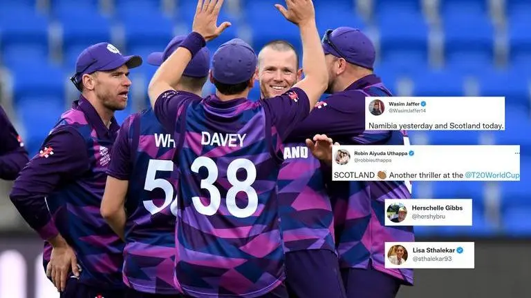 World Cup T20: Cricket fraternity reacts as Scotland stun two-time champions West Indies T20 World Cup, Scotland, West Indies, Scotland vs West Indies, SCO vs WI, Scotland beat West Indies, George Munsey, Mark Watt, Nicholas Pooran
