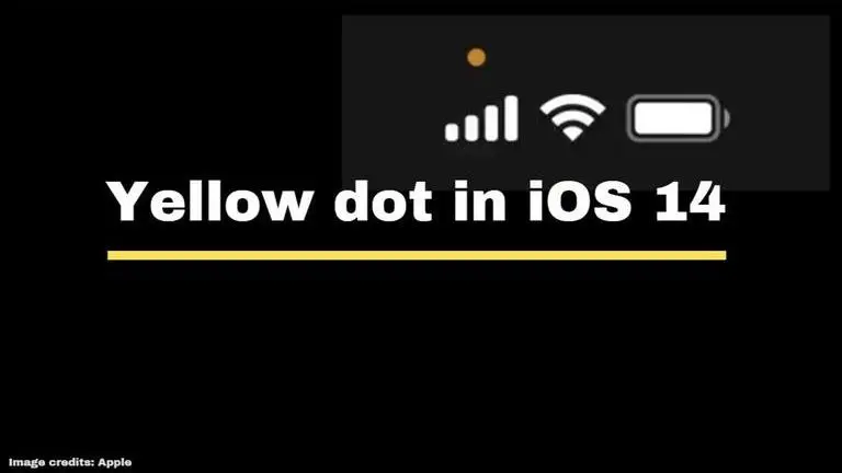Yellow dot iOS 14