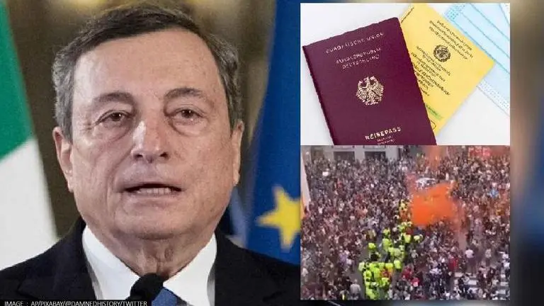 Italy: Protests break out against COVID vaccine passports in Rome, Milan, & Trieste Italy