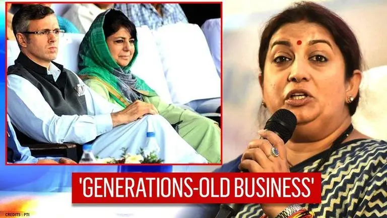 BJP committed to people, 'Gupkar gang' to their families: Smriti Irani