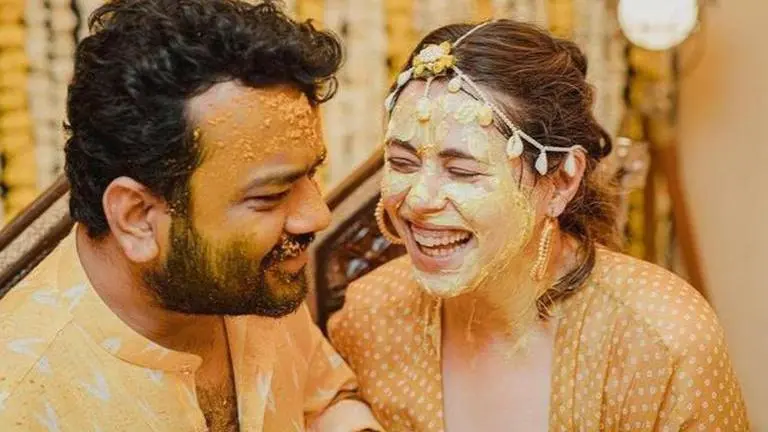 Maanvi Gagroo, Kumar Varun drop dreamy photos from their haldi ceremony; See pics maanvi gagroo