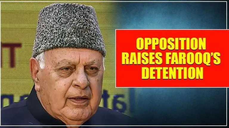 Winter Session: Opposition raises Farooq Abdullah's detention, demands his participation Farooq Abdullah