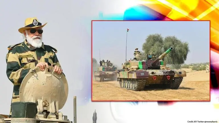 PM Modi celebrates Diwali with Armed Forces; takes a ride on a tank in Longewala PM Modi