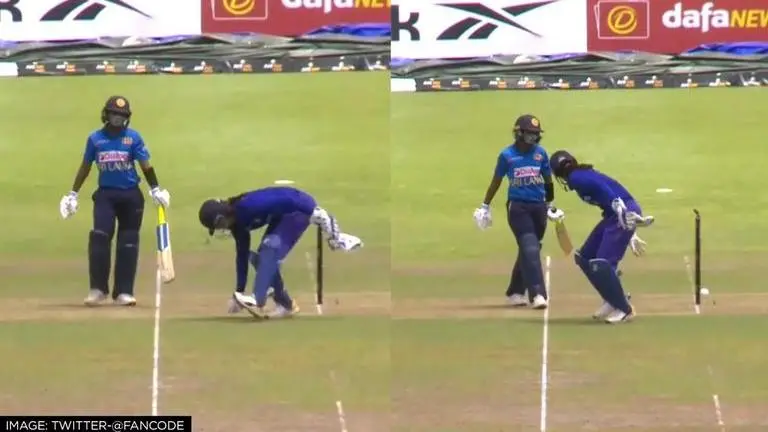 India's Yastika Bhatia shows great alertness to stump unaware Sri Lanka batter; WATCH Yastika Bhatia, India women vs Sri Lanka women, IND W vs SL W, India vs Sri Lanka ODI, cricket×SL-W vs IND-W, Yastika Bhatia stumping, Anushka