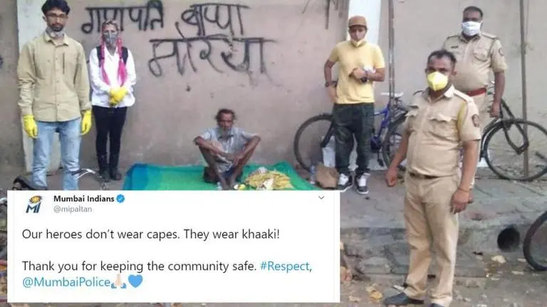 Mumbai Indians impress Twitterati by saluting city's policemen for COVID-19 fight Mumbai Indians