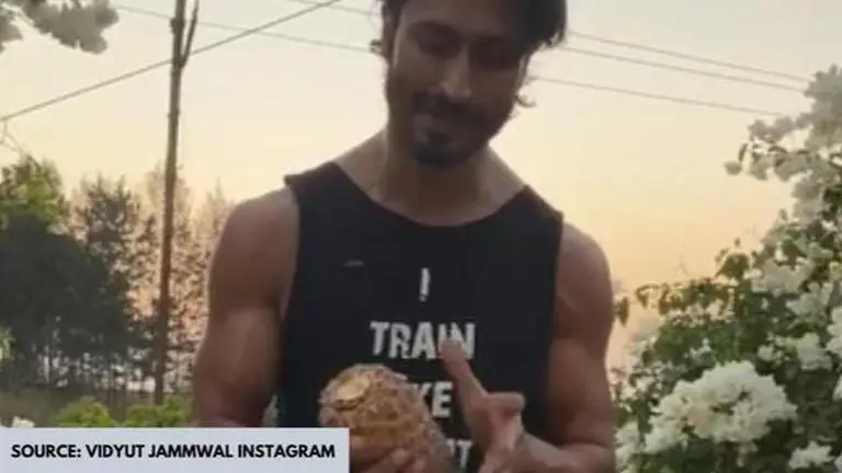 Vidyut Jammwal shows how to cut pineapple with bare hands in his latest video | WATCH vidyut jammwal