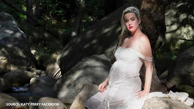 Katy Perry flaunts her baby bump in a Fuchsia coloured swimsuit; See photos here Katy Perry