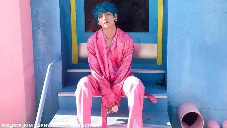 BTS' V practises yoga with band and loses balance, ends video by saying "Namaste" BTS' V