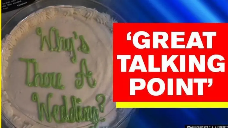 Photo of a wedding cake leaves netizens in splits for its hilarious typo photo