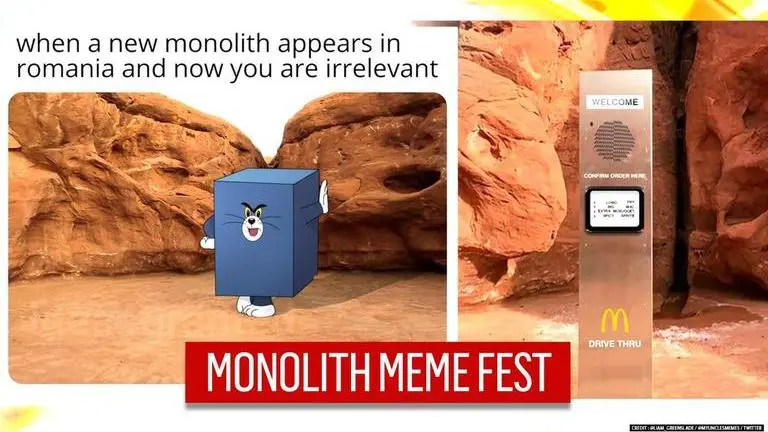 Monolith curiosity now turns into a meme fest as netizens bombard social media Monolith