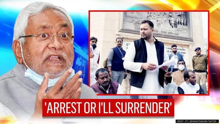Tejashwi booked after holding demonstration for farmers; dares Nitish govt to arrest him Tejashwi
