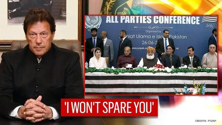 Imran Khan vows 'won't spare Opposition' even if he loses vote of confidence on Saturday Pakistan